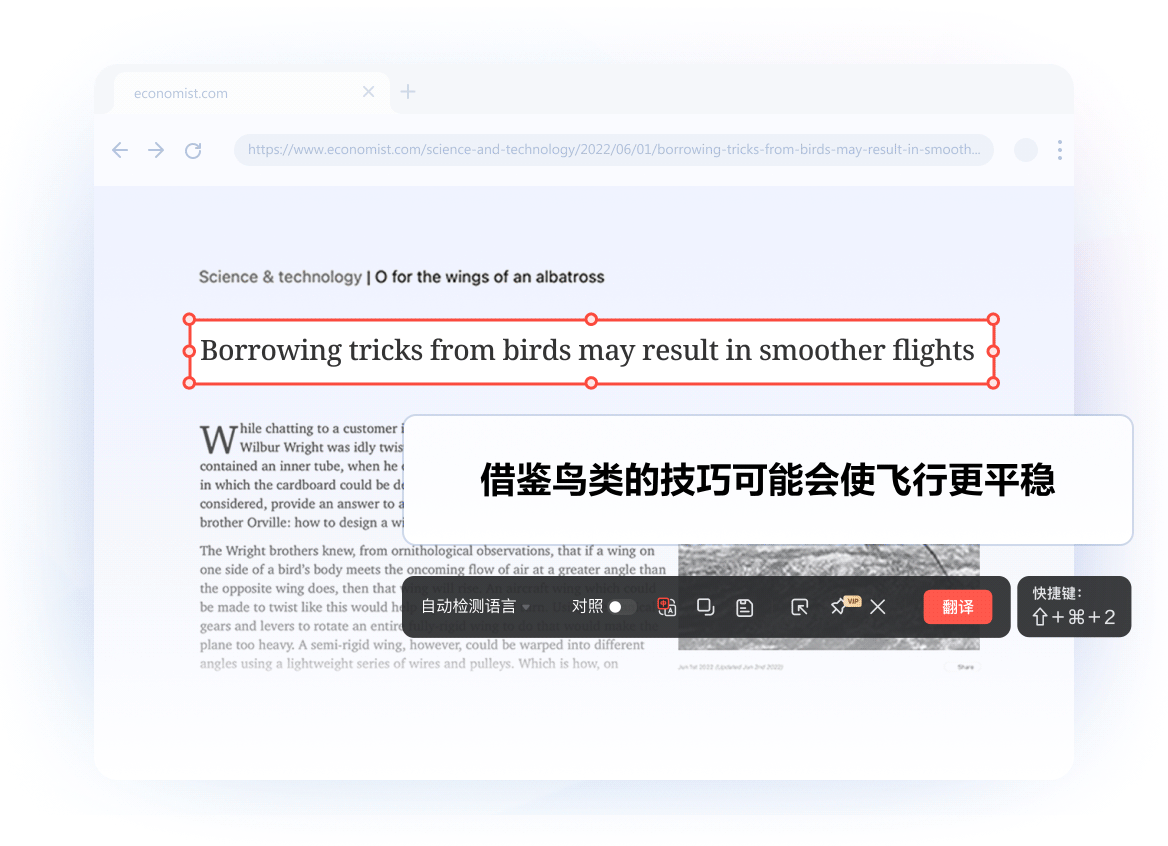 截图翻译功能展示